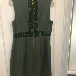 Olive wool tweed sheath